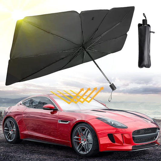 ☀️ Car Windshield Sun Shade Umbrella – Foldable Heat & UV Protector | Thermal Insulation | Easy to Use
