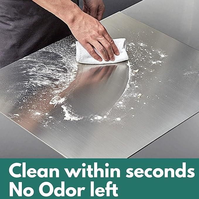 🔪 Stainless Steel Chopping Board – Heavy-Duty, Rust-Free, Hygienic & Non-Porous | Built-In Groove