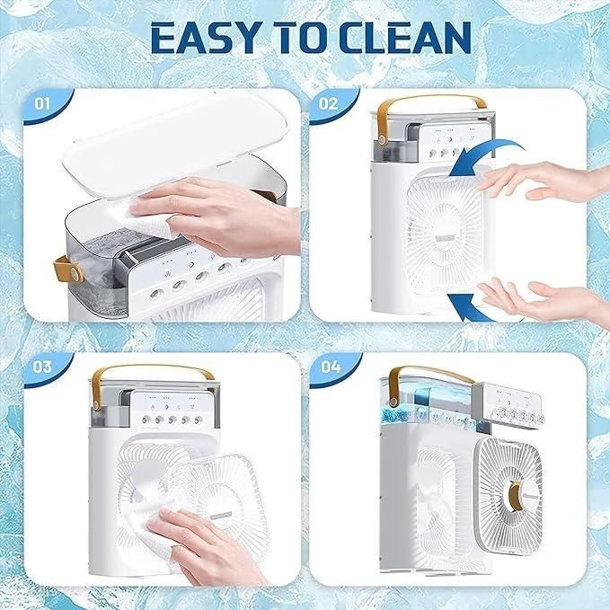 3-in-1 Mini Mist Fan | Portable USB Air Cooler + Humidifier for Home & Travel
