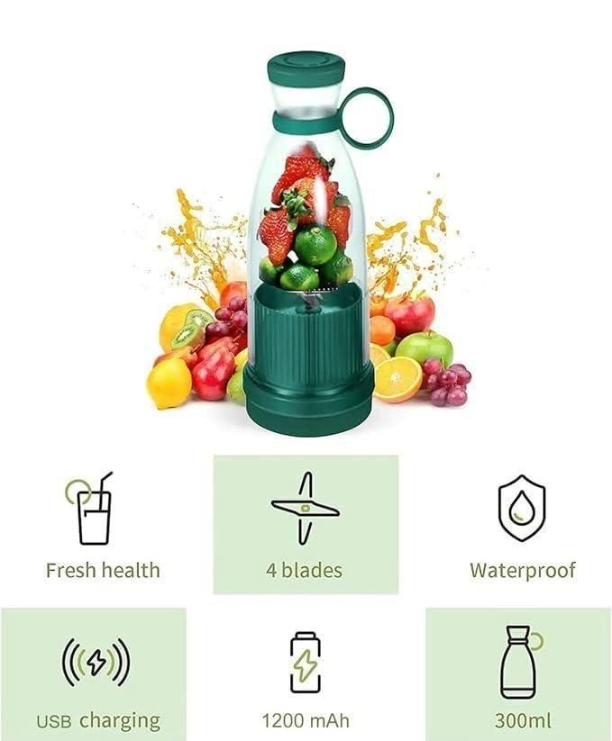 🥤 Portable Mini Juice Blender – USB Rechargeable | 380ml | Lightweight & Travel-Friendly