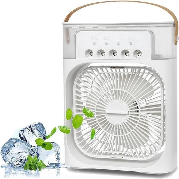 3-in-1 Mini Mist Fan | Portable USB Air Cooler + Humidifier for Home & Travel