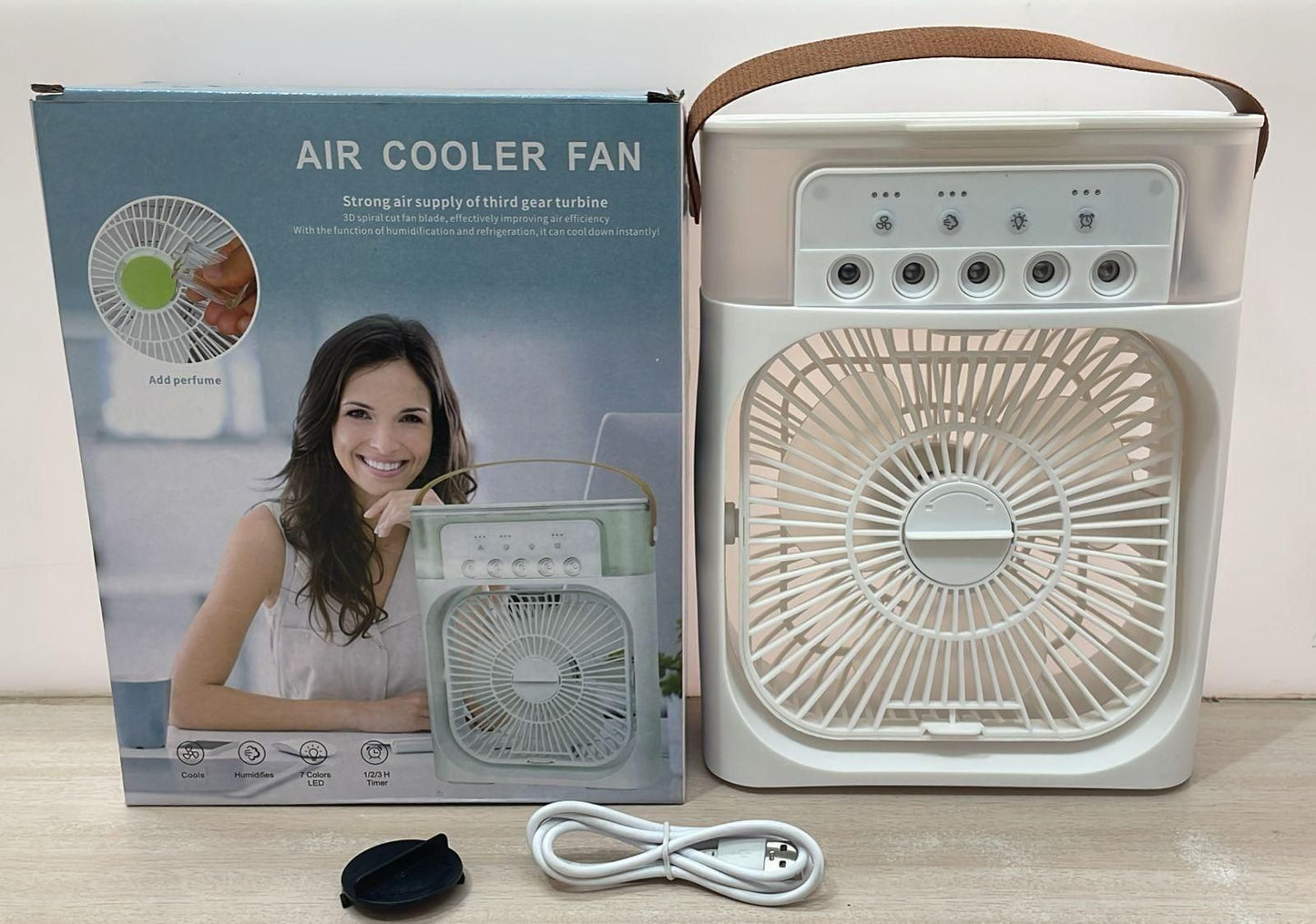 3-in-1 Mini Mist Fan | Portable USB Air Cooler + Humidifier for Home & Travel