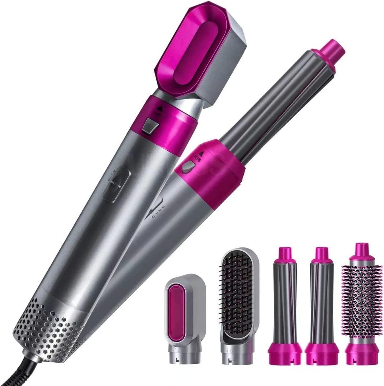 💁‍♀️ 5 in 1 Multifunctional Hair Dryer Styling Tool – Hot Air Brush, Curler, Volumizer & Comb | Automatic Suction |